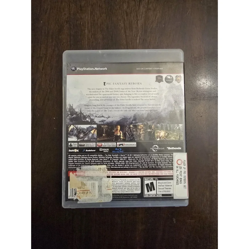 The Elder‎ Scrolls V SKYRIM PlayStation 3 Game PS3